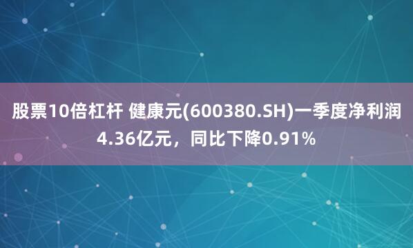 股票10倍杠杆 健康元(600380.SH)一季度净利润4.36亿元，同比下降0.91%